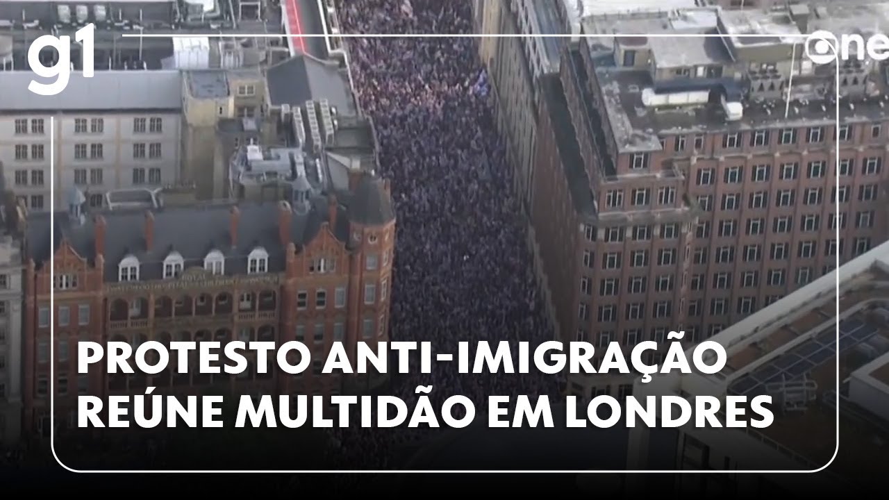 Marcha anti imigração reúne milhares de pessoas em Londres