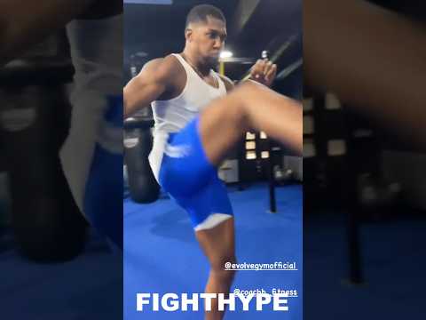 Anthony joshua kick ass mma skills; shows francis ngannou knockout shot reminder