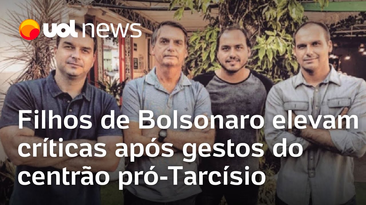 Filhos de Bolsonaro intensificam críticas a aliados após gestos do centrão por Tarcísio candidato