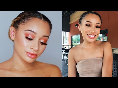 Orange Glitter Summer Makeup Tutorial - UCT5yFEDO-zY1D1vrPyglmsg