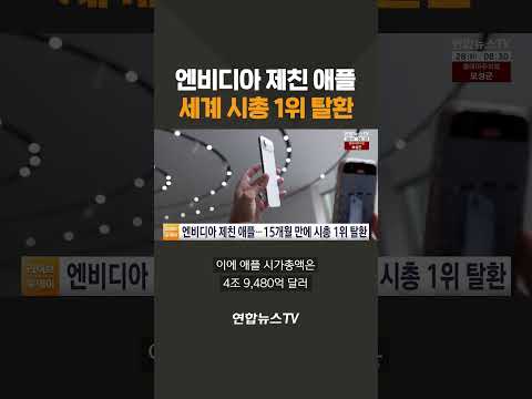 엔비디아 제친 애플, 세계 시총 1위 탈환 / 연합뉴스TV(YonhapnewsTV)