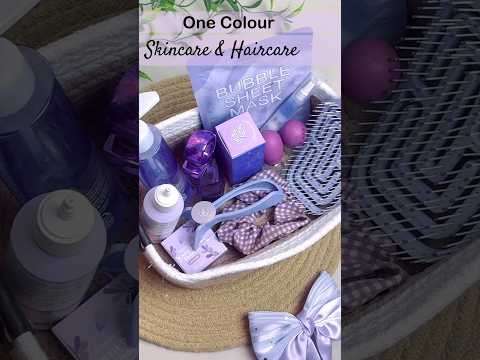 One Colour Skincare & Haircare Challenge #skincare #haircare #purple