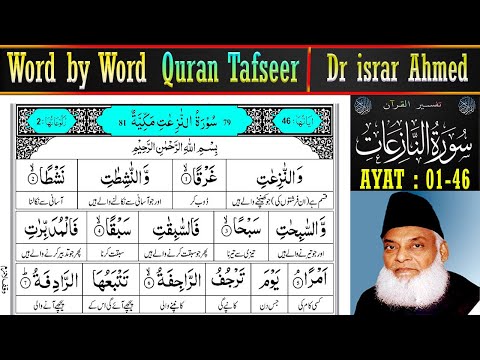 Surah An-Nazi'at Ayat 1–46 Tafsir | Dr israr Ahmed Quran Tafseer in Urdu