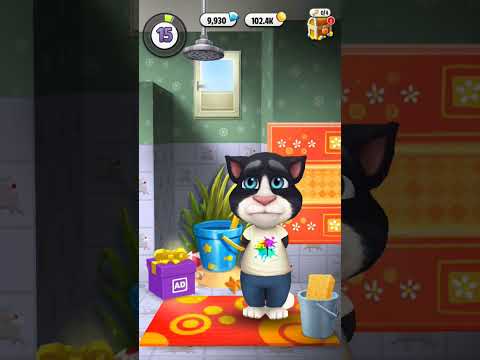 Tom's bath 🚿#mytalkingtom #shortsfeed #games