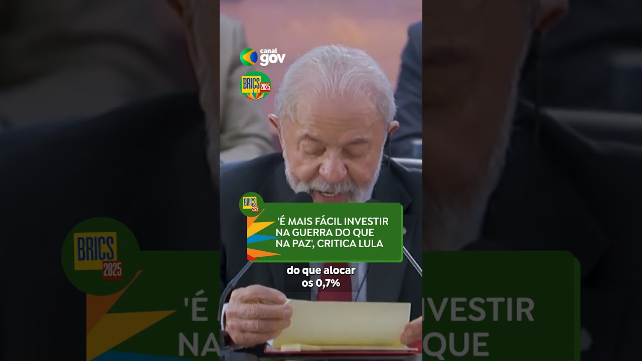 LULA CRITICA GASTOS COM GUERRAS #noticias #lula #governofederal #presidentelula #brics
