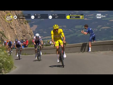 17a tappa - Vingegaard va in crisi sull'attacco di Pogacar - Tour de France 17/07/2024