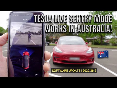 TESLA LIVE SENTRY MODE AUSTRALIA | Model 3 Y Software Update 2022.36.2