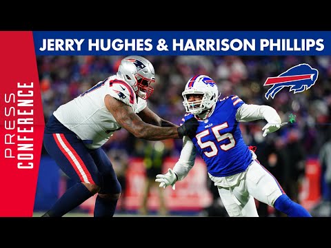 Jerry Hughes and Harrison Phillips After Bills 47-17 Playoff Win Against New England Patriots video clip