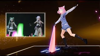 [Beat Saber] 初音ミク 巡音ルカ - ワールズエンド・ダンスホール (Expert+) [ Full Body Tracking