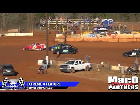 Extreme 4 Feature - Cherokee Speedway 3/2/24 - dirt track racing video image