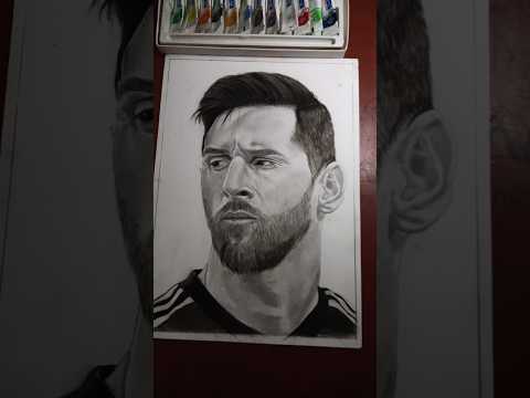 You can never draw realistically. Oh, really? 👀🎨 #art #drawing #sketch #messi #shorts
