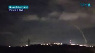 Rocket Fire and Interceptions Seen Over Upper Galilee