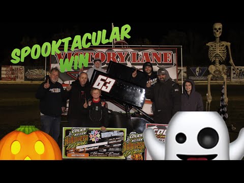 The Halloween Clash! | Coles County Speedway | First win &amp; Late race drama! | DONT MISS! - dirt track racing video image
