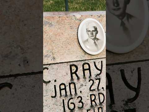 WW2 Veteran with an Amazing Photo on Headstone… #cemetery #history #graveyard
