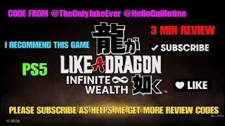 Vido-test sur Like a Dragon Infinite Wealth