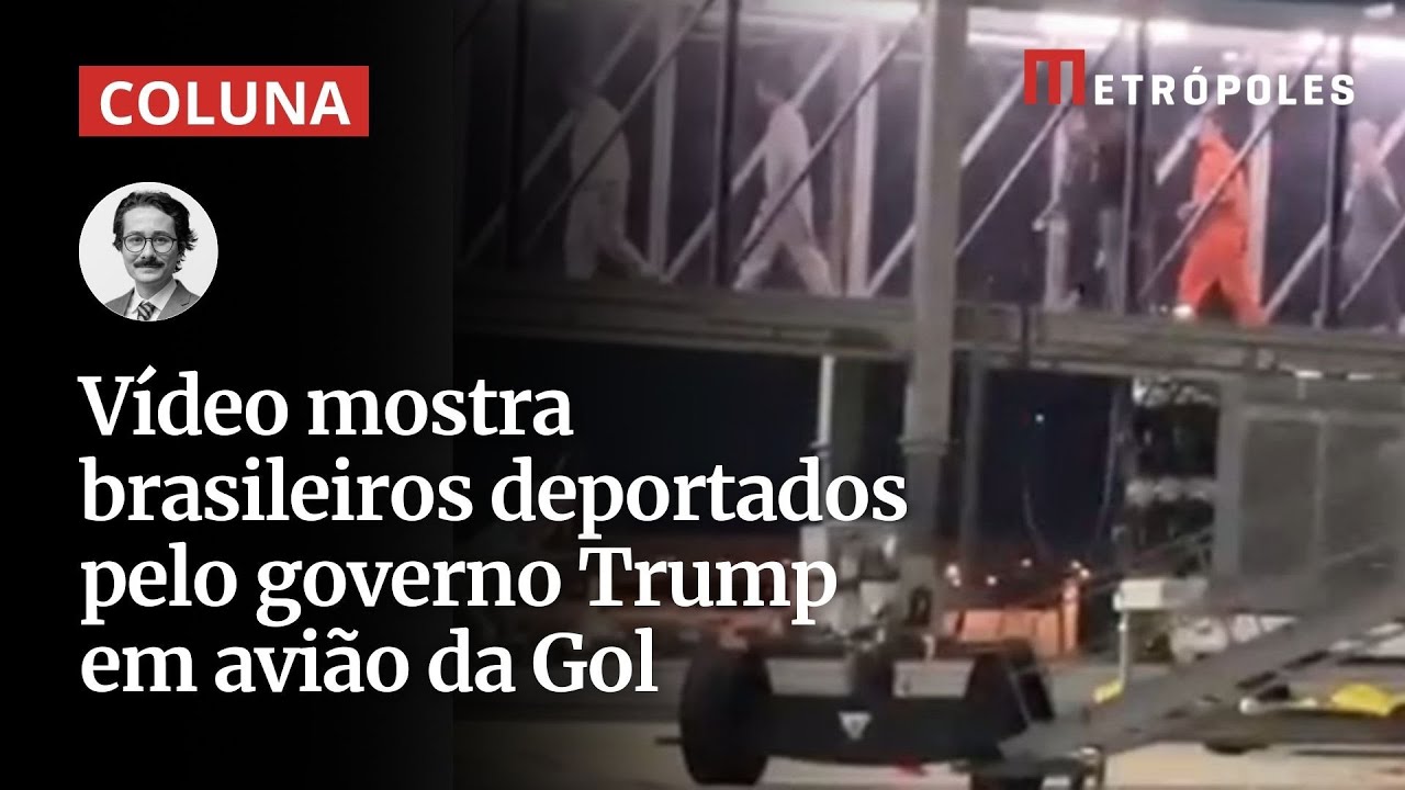 Veja vídeo de brasileiros deportados pelo governo Trump em avião da Gol