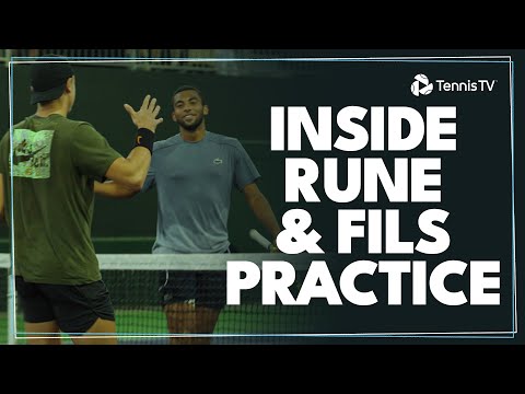 Inside Arthur Fils & Holger Rune's Indian Wells Practice! 🌴