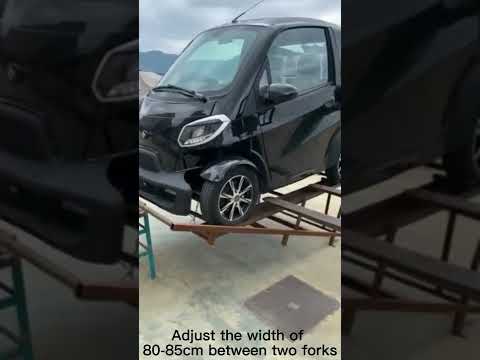 How to unload electric mini  car from the iron frame package