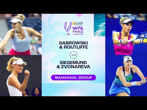 Dabrowski/Routliffe vs. Siegemund/Zvonareva | 2023 WTA Finals Group Stage | WTA Match Highlights