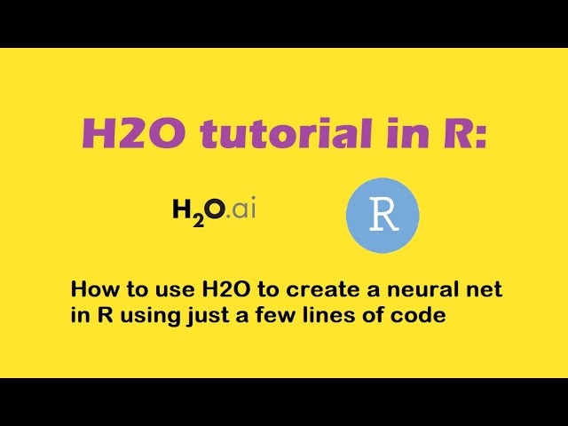 H2O R Deep Learning: What You Need to Know