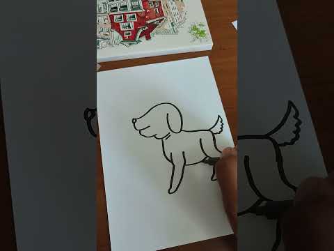 how to draw a dog? #drawing #animals #dog