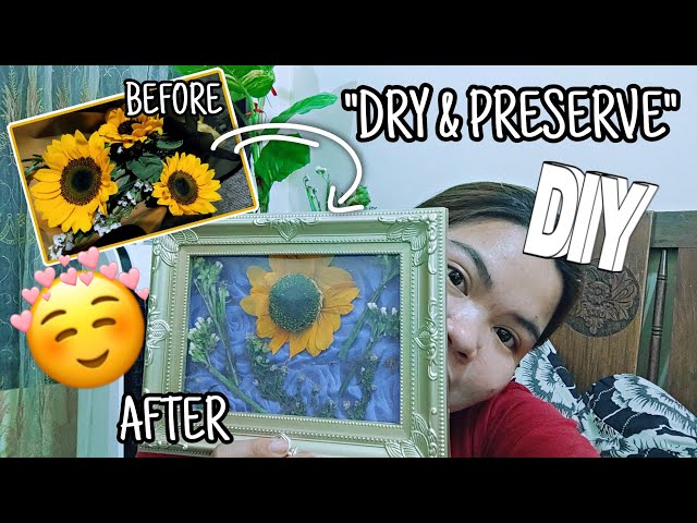 how to preserve sunflowers in a frame