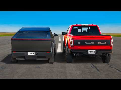 Ford F-150 Raptor R vs. Tesla Cybertruck: An Electrifying Drag Race Showdown
