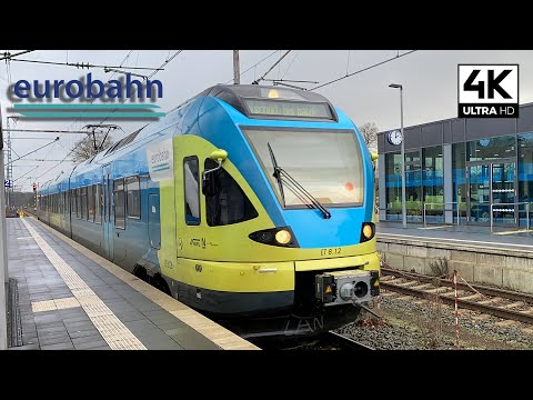 [4K] REPLACEMENT TRAIN! eurobahn FLIRT 8.12 terminates at Bad Bentheim!