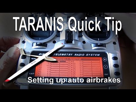 FrSky TARANIS Quick Tip - Setting up automatic airbrakes on a Sailplane/Glider - UCp1vASX-fg959vRc1xowqpw