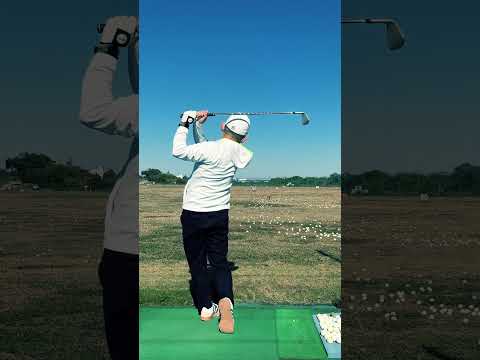 開いて落とす！#ゴルフ #ゴルフスイング #golfswing