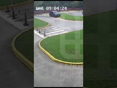 A driving test in Argentina ends with an overturned car and a hospital visit