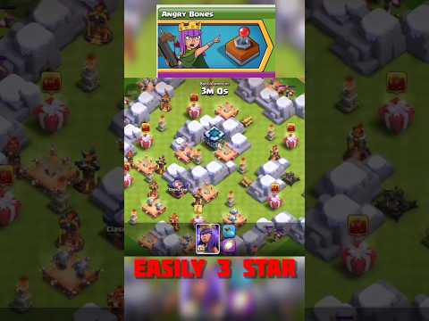 ANGRY BONES CHALLENGE 3 STAR EASILY #clashofclans #supercell #clashofclansevent #gameplay #shorts