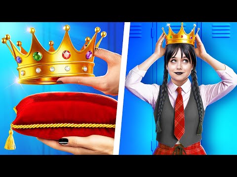 Back to School With Wednesday Addams! Adventures & Room Makeover! COSPLAY
