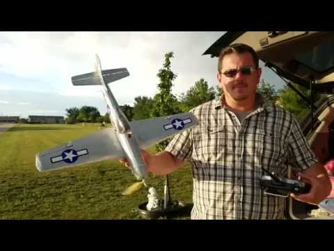 Guillows P-51 Mustang Kit 402 Electric RC Model Plane - Flight 1 of 2 - 370mAh 3S 25-40C Nano-tech - UCVumEMd8O4mN1VwOPwVcLuA