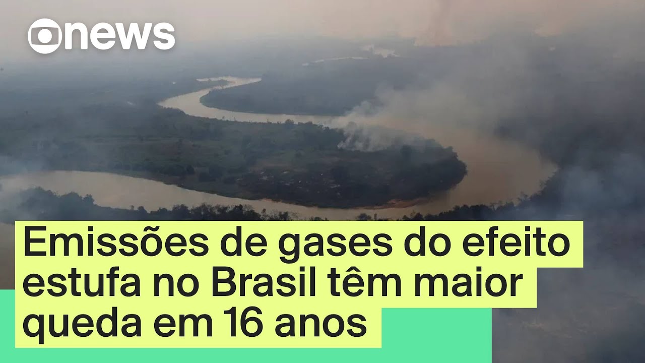 Emissões de gases do efeito estufa no Brasil têm maior queda em 16 anos