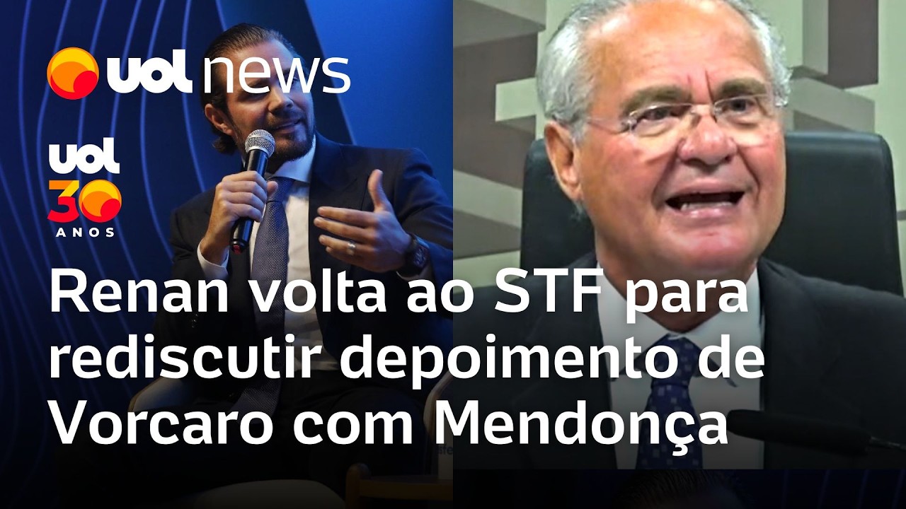 Master: Renan volta ao STF para rediscutir depoimento de Vorcaro com Mendonça | Daniela Lima