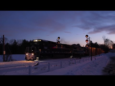 American diesel locomotives in the snow
