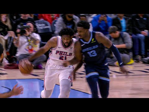 Joel Embiid PUSHES Jaren Jackson Jr. to the Floor ?