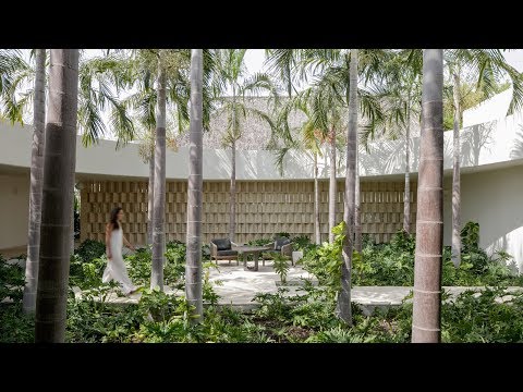 Mexican coastal house by CDM circles jungle-like courtyard