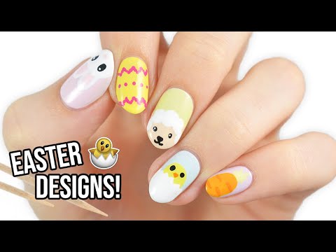 Easter Nail Art For Beginners Using A TOOTHPICK!