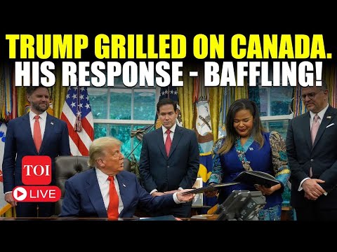 Trump LIVE | ‘DON’T ASK ME THAT’: Trump Snaps At Reporter For Canada Question | Rwanda-Congo Peace