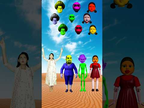 Dancing cute bhabhi, Scary Teacher 3D, Dancing Squid Girl, Sahur And Me Correct Head Matching#shorts