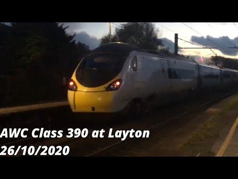 Avanti West Coast Class 390 at Layton (26/10/2020)