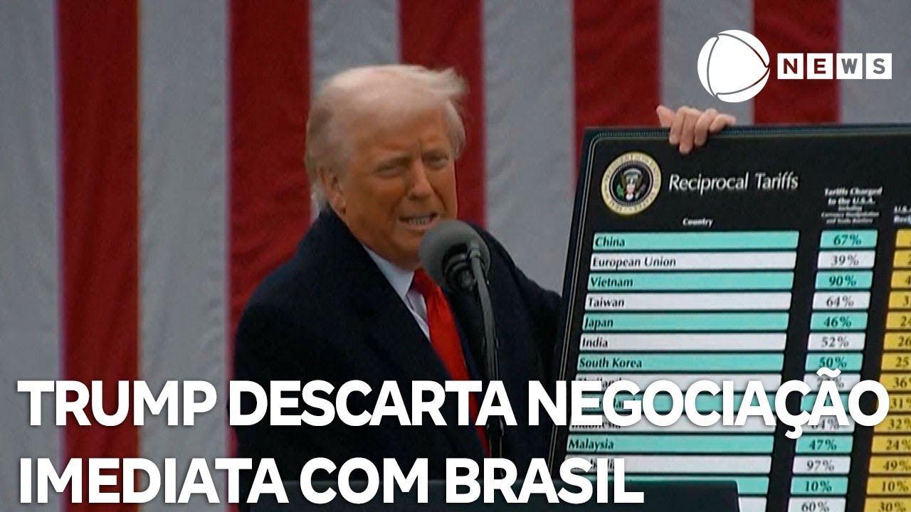 Trump descarta negociação imediata com Brasil sobre tarifa