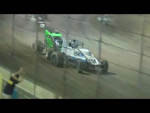 HIGHLIGHTS: USAC West Coast Sprint Cars | Kern County Raceway Park | October 15, 2022 - dirt track racing video image