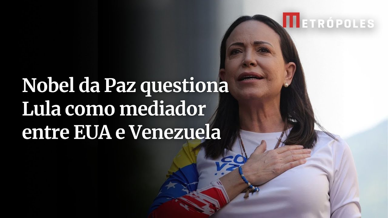 Nobel da Paz María Corina Machado rejeita possibilidade de Lula mediar tensão entre EUA e Venezuela