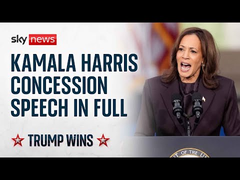 Watch live: Kamala Harris delivers speech after election defeat