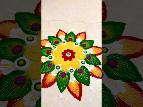 More pankh Rangoli design #rangoli #shorts #trending