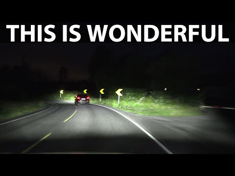 Tesla Model Y adaptive headlights test