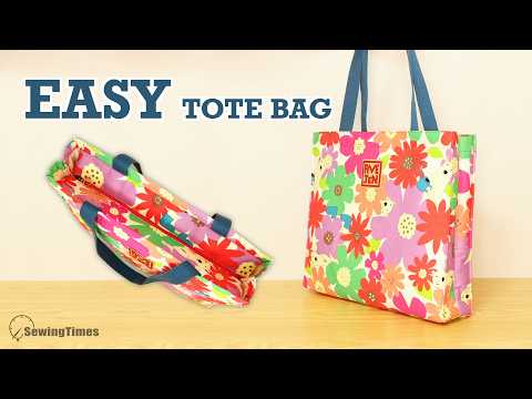 How to Make an Easy Tote Bag ❤️ Fits up to a 17-inch Laptop